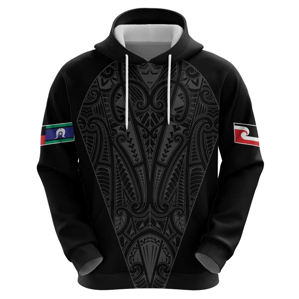 Queensland Maori Rugby Nga Hau e Wha Hoodie Black Motif