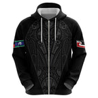 Queensland Maori Rugby Nga Hau e Wha Hoodie Black Motif