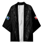 Queensland Maori Rugby Nga Hau e Wha Kimono Black Motif - Aussie Hoodie