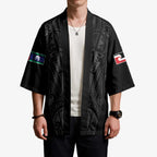 Queensland Maori Rugby Nga Hau e Wha Kimono Black Motif - Aussie Hoodie