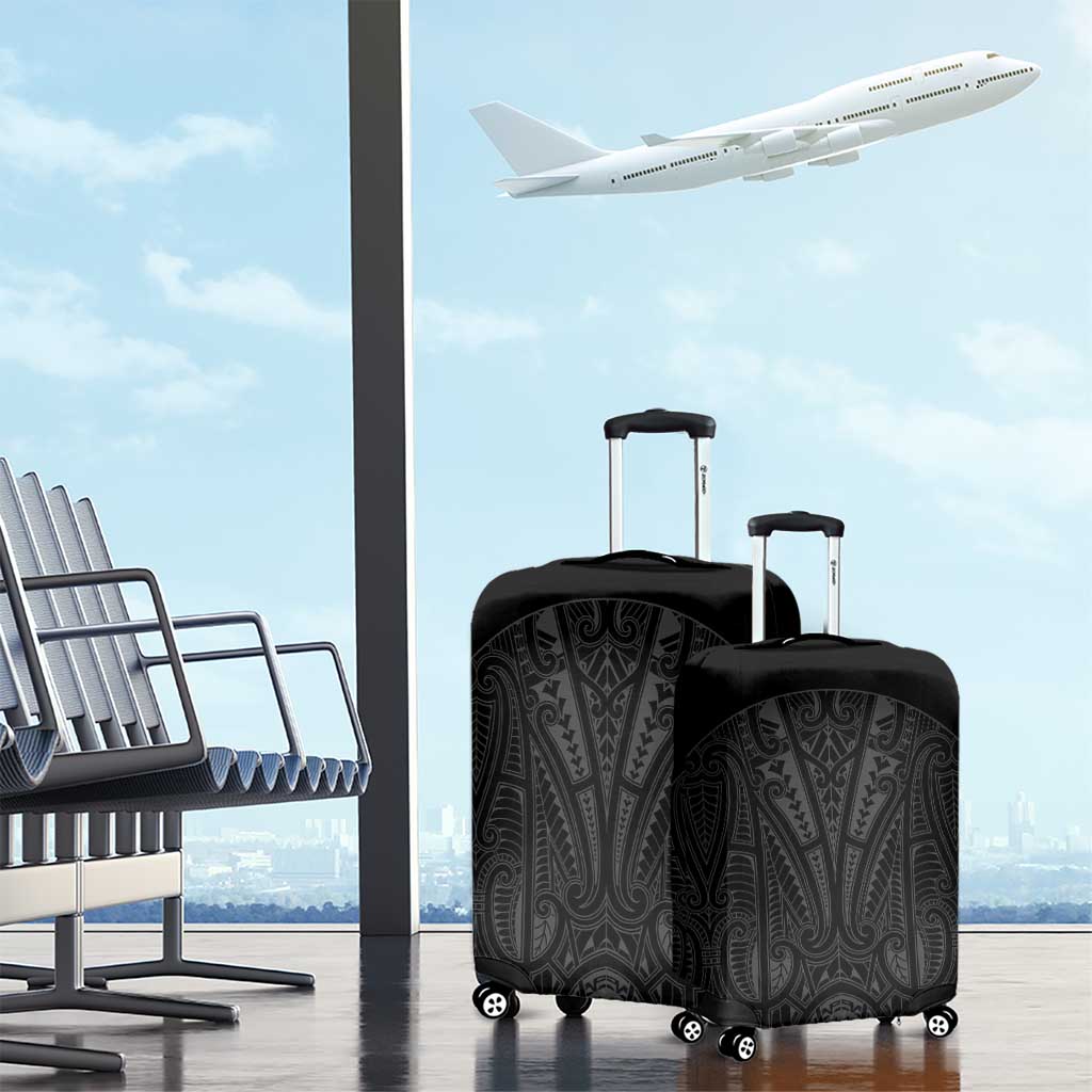 Queensland Maori Rugby Nga Hau e Wha Luggage Cover Black Motif