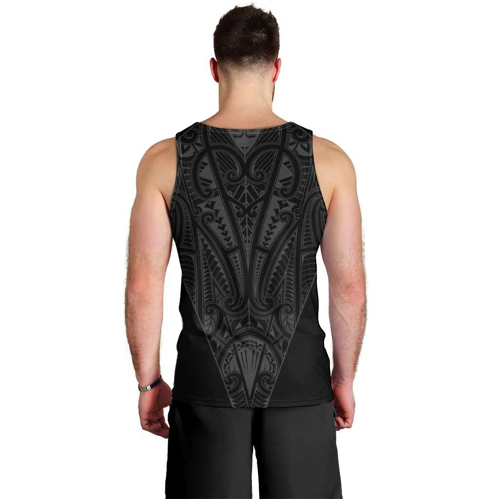 Queensland Maori Rugby Nga Hau e Wha Men Tank Top Black Motif