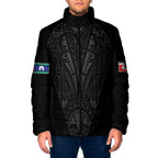 Queensland Maori Rugby Nga Hau e Wha Padded Jacket Black Motif - Aussie Hoodie