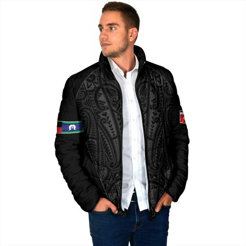 Queensland Maori Rugby Nga Hau e Wha Padded Jacket Black Motif - Aussie Hoodie