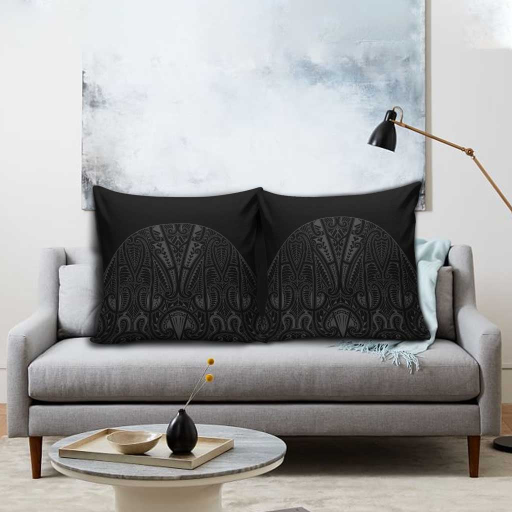 Queensland Maori Rugby Nga Hau e Wha Pillow Cover Black Motif - Aussie Hoodie