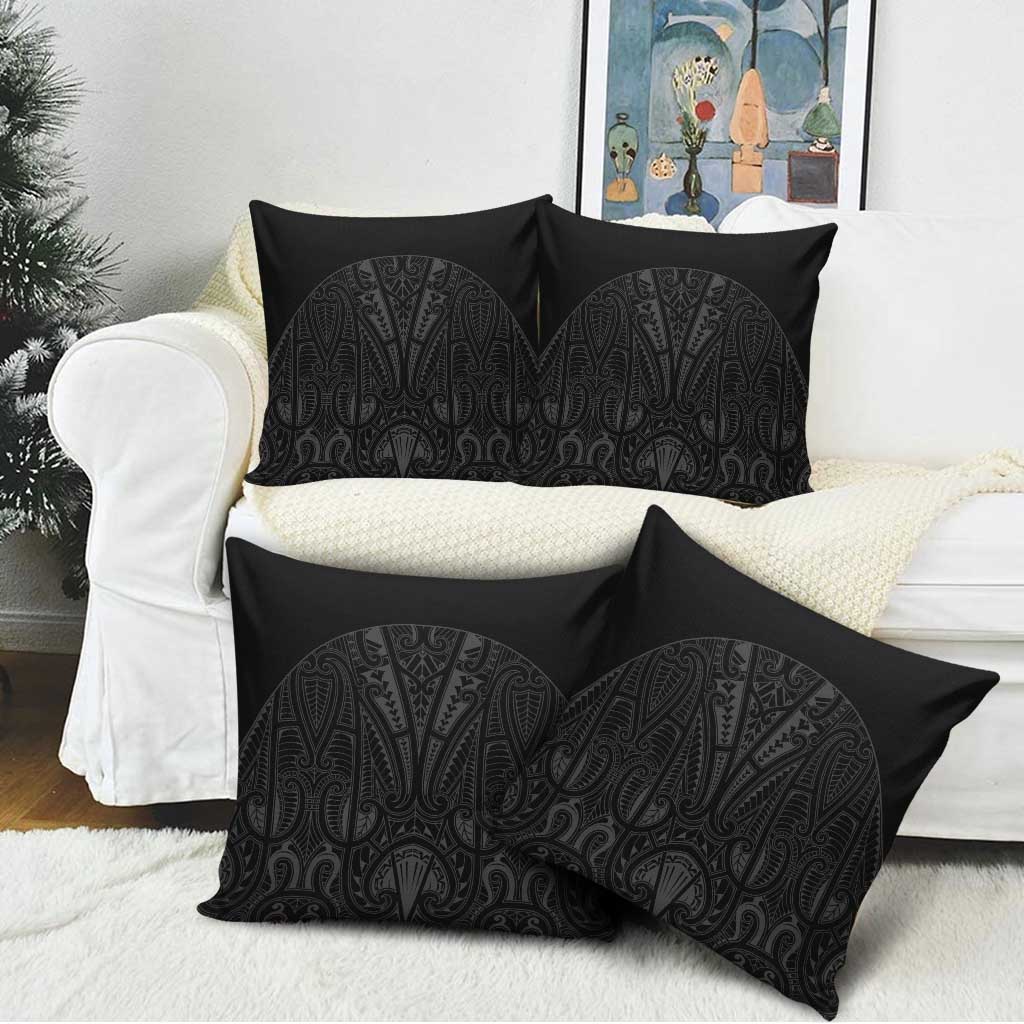 Queensland Maori Rugby Nga Hau e Wha Pillow Cover Black Motif - Aussie Hoodie