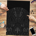 Queensland Maori Rugby Nga Hau e Wha Puzzle Black Motif - Aussie Hoodie