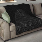 Queensland Maori Rugby Nga Hau e Wha Quilt Black Motif