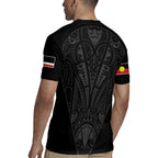 Queensland Maori Rugby Nga Hau e Wha Rugby Jersey Black Motif
