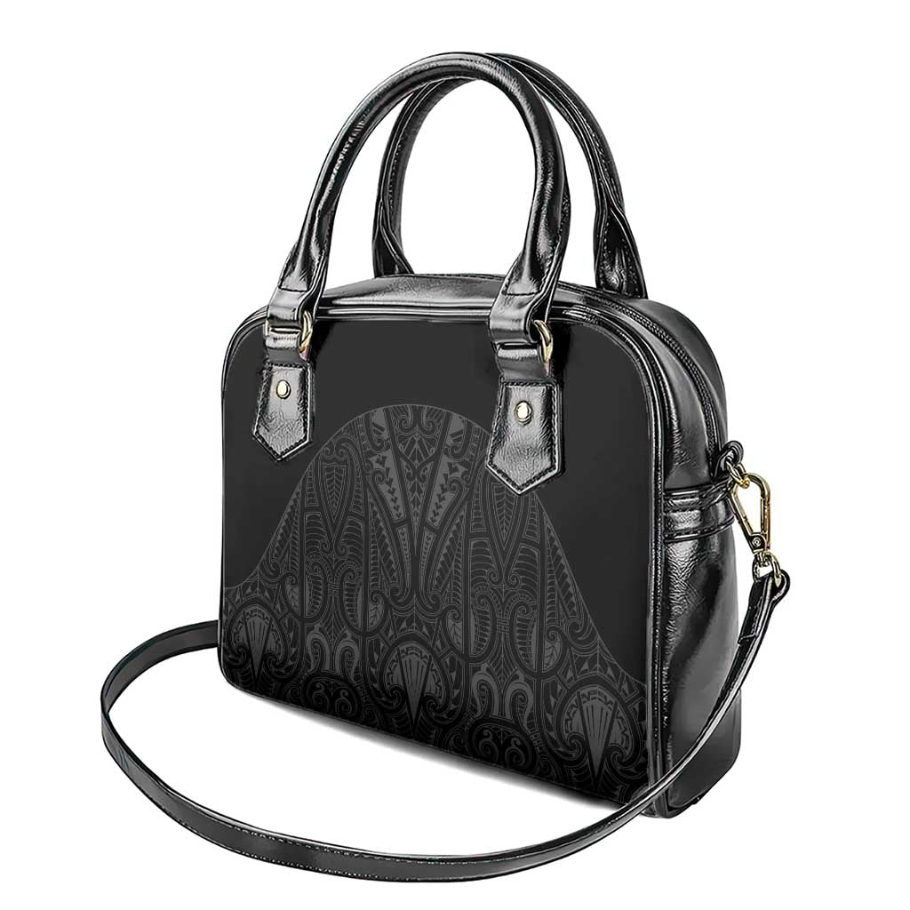 Queensland Maori Rugby Nga Hau e Wha Shoulder Handbag Black Motif