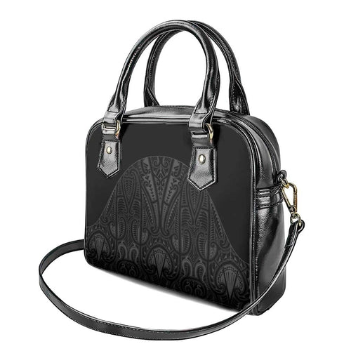 Queensland Maori Rugby Nga Hau e Wha Shoulder Handbag Black Motif