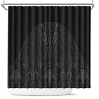 Queensland Maori Rugby Nga Hau e Wha Shower Curtain Black Motif