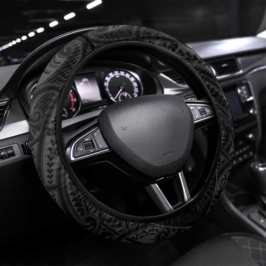 Queensland Maori Rugby Nga Hau e Wha Steering Wheel Cover Black Motif