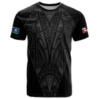 Queensland Maori Rugby Nga Hau e Wha T Shirt Black Motif