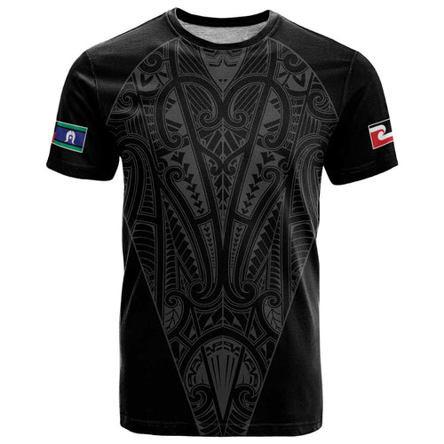 Queensland Maori Rugby Nga Hau e Wha T Shirt Black Motif