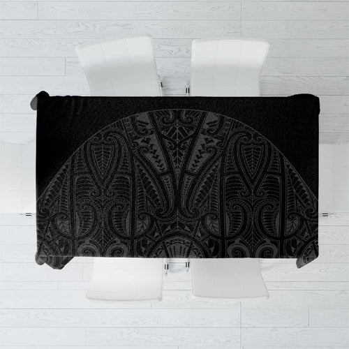 Queensland Maori Rugby Nga Hau e Wha Tablecloth Black Motif