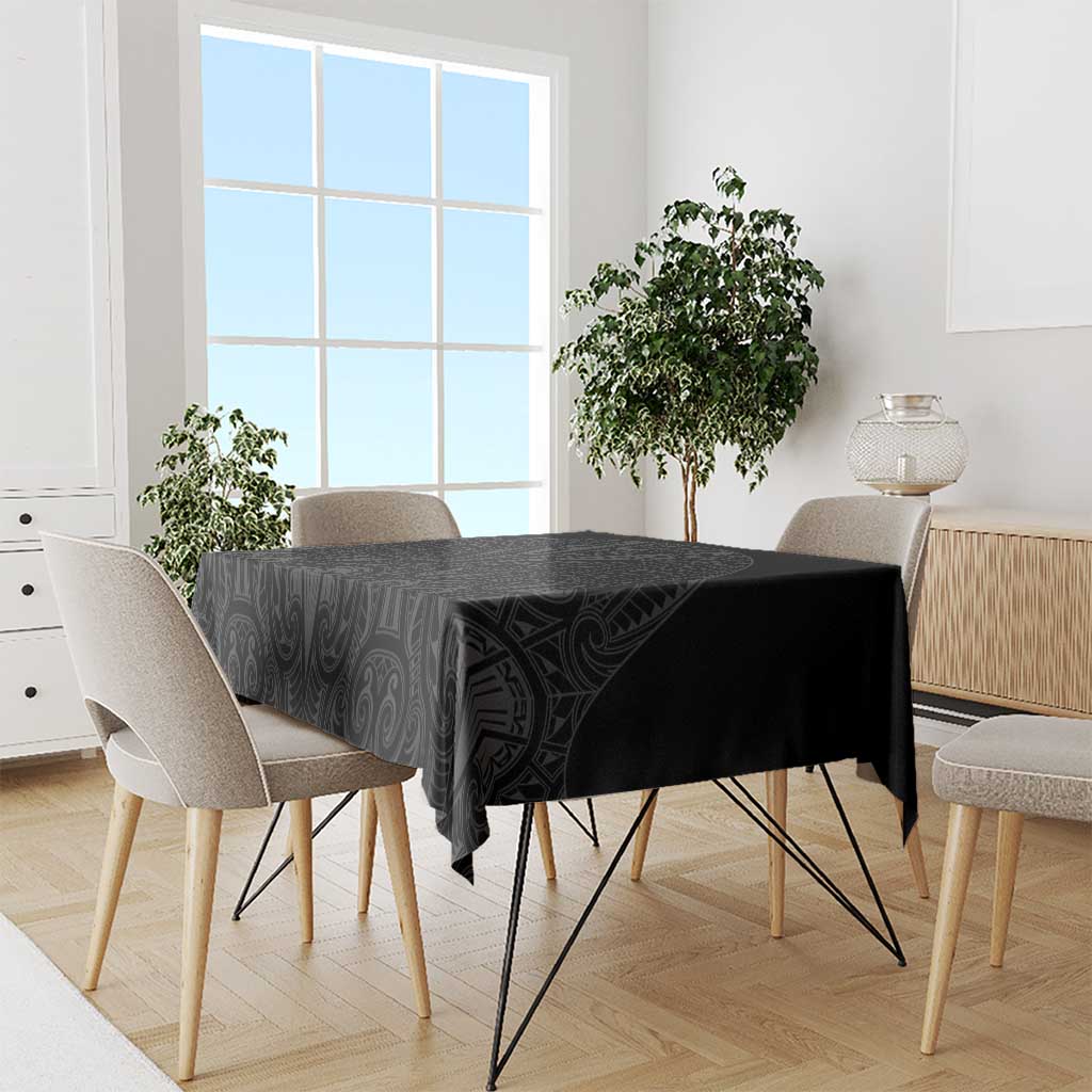 Queensland Maori Rugby Nga Hau e Wha Tablecloth Black Motif