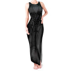 Queensland Maori Rugby Nga Hau e Wha Tank Maxi Dress Black Motif