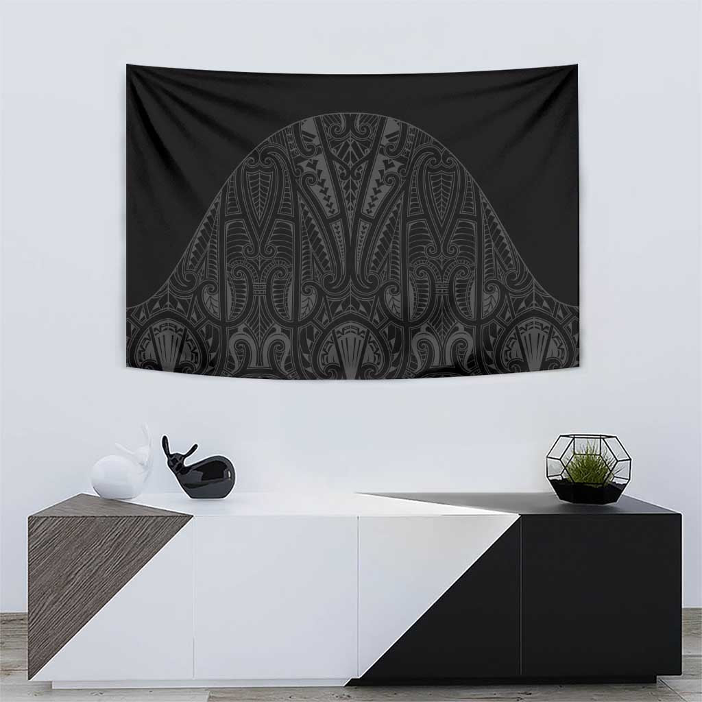 Queensland Maori Rugby Nga Hau e Wha Tapestry Black Motif