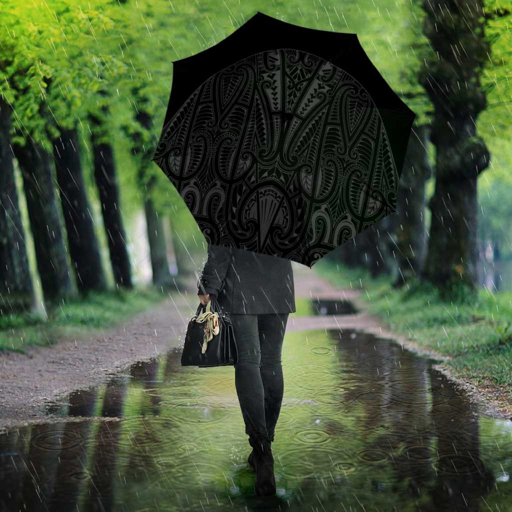 Queensland Maori Rugby Nga Hau e Wha Umbrella Black Motif - Aussie Hoodie