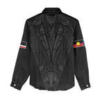 Queensland Maori Rugby Nga Hau e Wha Women Casual Shirt Black Motif