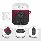 Queensland Maori Rugby Nga Hau e Wha AirPods Case Maroon Motif - Aussie Hoodie