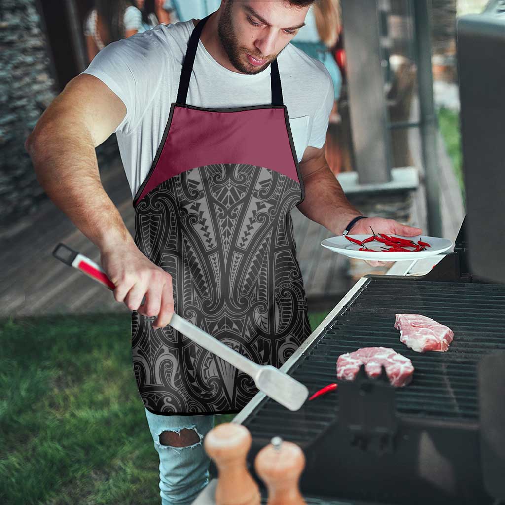 Queensland Maori Rugby Nga Hau e Wha Apron Maroon Motif - Aussie Hoodie