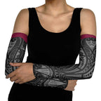 Queensland Maori Rugby Nga Hau e Wha Arm Sleeves Maroon Motif - Aussie Hoodie