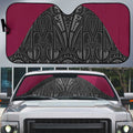 Queensland Maori Rugby Nga Hau e Wha Auto Sun Shade Maroon Motif - Aussie Hoodie