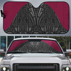 Queensland Maori Rugby Nga Hau e Wha Auto Sun Shade Maroon Motif - Aussie Hoodie