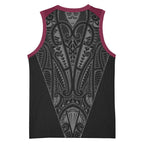 Queensland Maori Rugby Nga Hau e Wha Basketball Jersey Maroon Motif - Aussie Hoodie