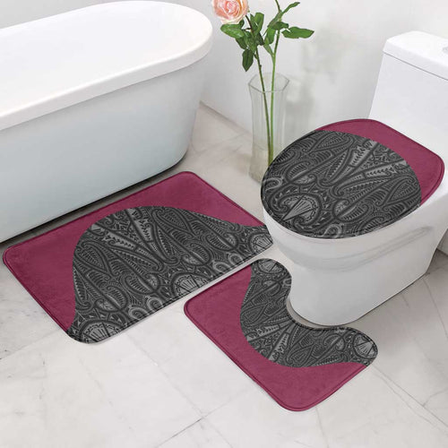 Queensland Maori Rugby Nga Hau e Wha Bathroom Set Maroon Motif - Aussie Hoodie