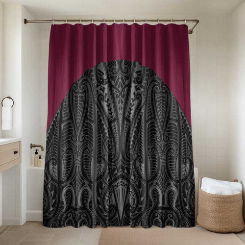 Queensland Maori Rugby Nga Hau e Wha Bathroom Set Maroon Motif - Aussie Hoodie