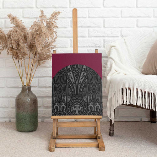Queensland Maori Rugby Nga Hau e Wha Canvas Wall Art Maroon Motif