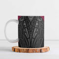 Queensland Maori Rugby Nga Hau e Wha Ceramic Mug Maroon Motif - Aussie Hoodie