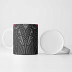 Queensland Maori Rugby Nga Hau e Wha Ceramic Mug Maroon Motif - Aussie Hoodie
