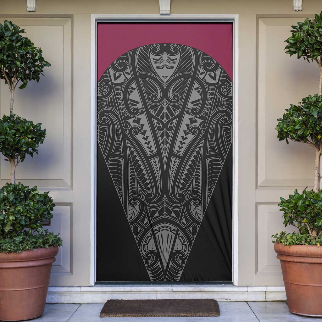 Queensland Maori Rugby Nga Hau e Wha Door Cover Maroon Motif - Aussie Hoodie