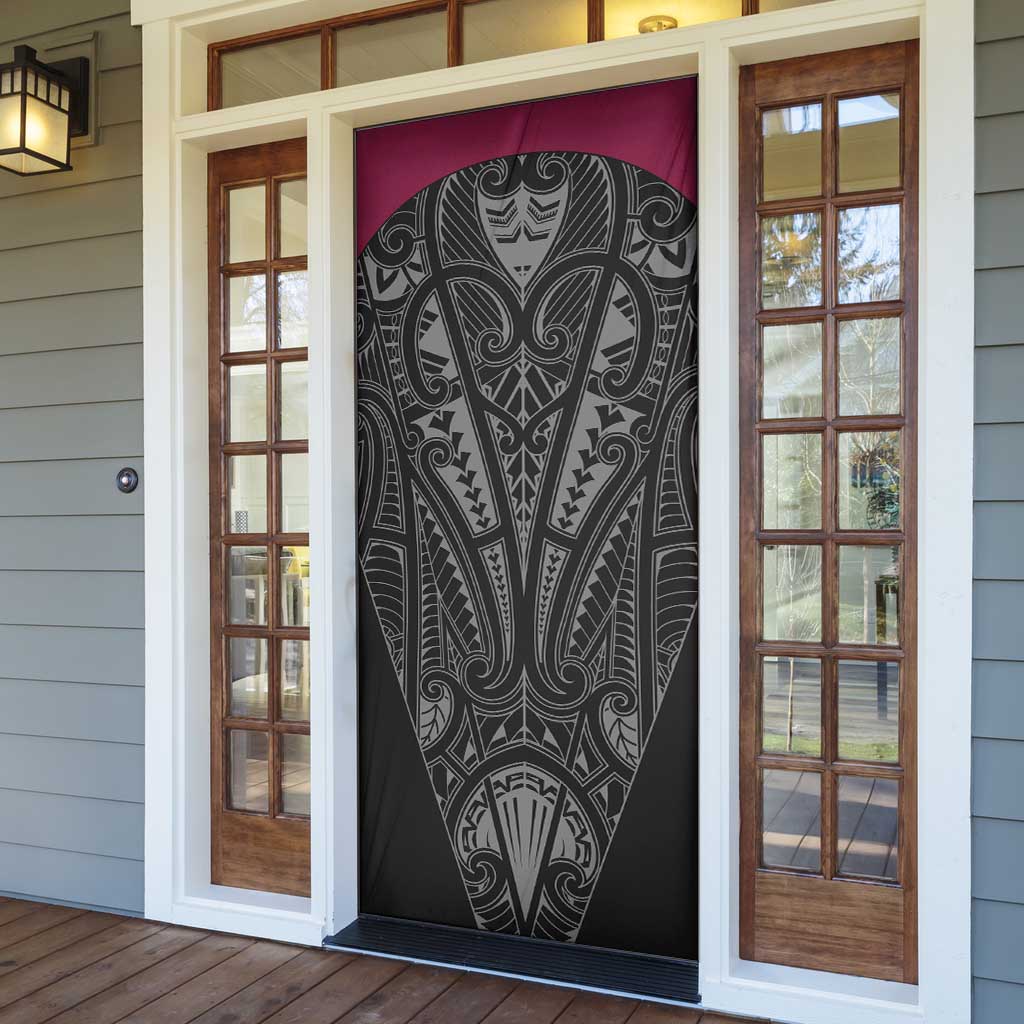 Queensland Maori Rugby Nga Hau e Wha Door Cover Maroon Motif - Aussie Hoodie
