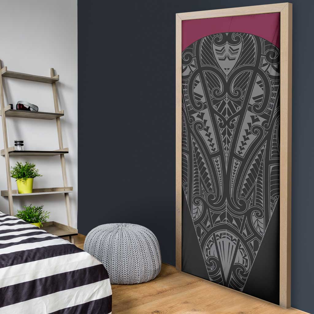 Queensland Maori Rugby Nga Hau e Wha Door Cover Maroon Motif - Aussie Hoodie