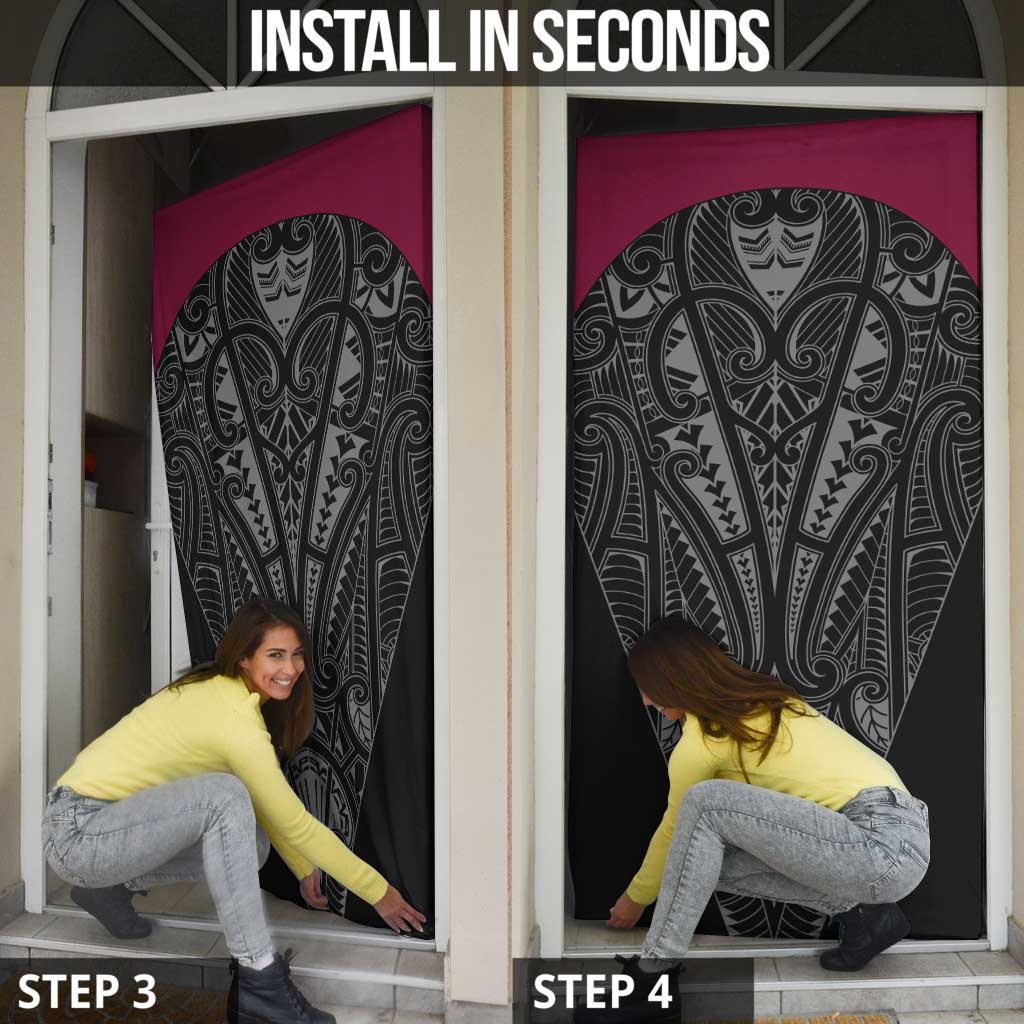 Queensland Maori Rugby Nga Hau e Wha Door Cover Maroon Motif - Aussie Hoodie