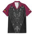 Queensland Maori Rugby Nga Hau e Wha Family Matching Mermaid Dress and Hawaiian Shirt Maroon Motif