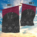 Queensland Maori Rugby Nga Hau e Wha Garden Flag Maroon Motif