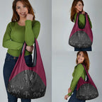 Queensland Maori Rugby Nga Hau e Wha Grocery Bag Maroon Motif