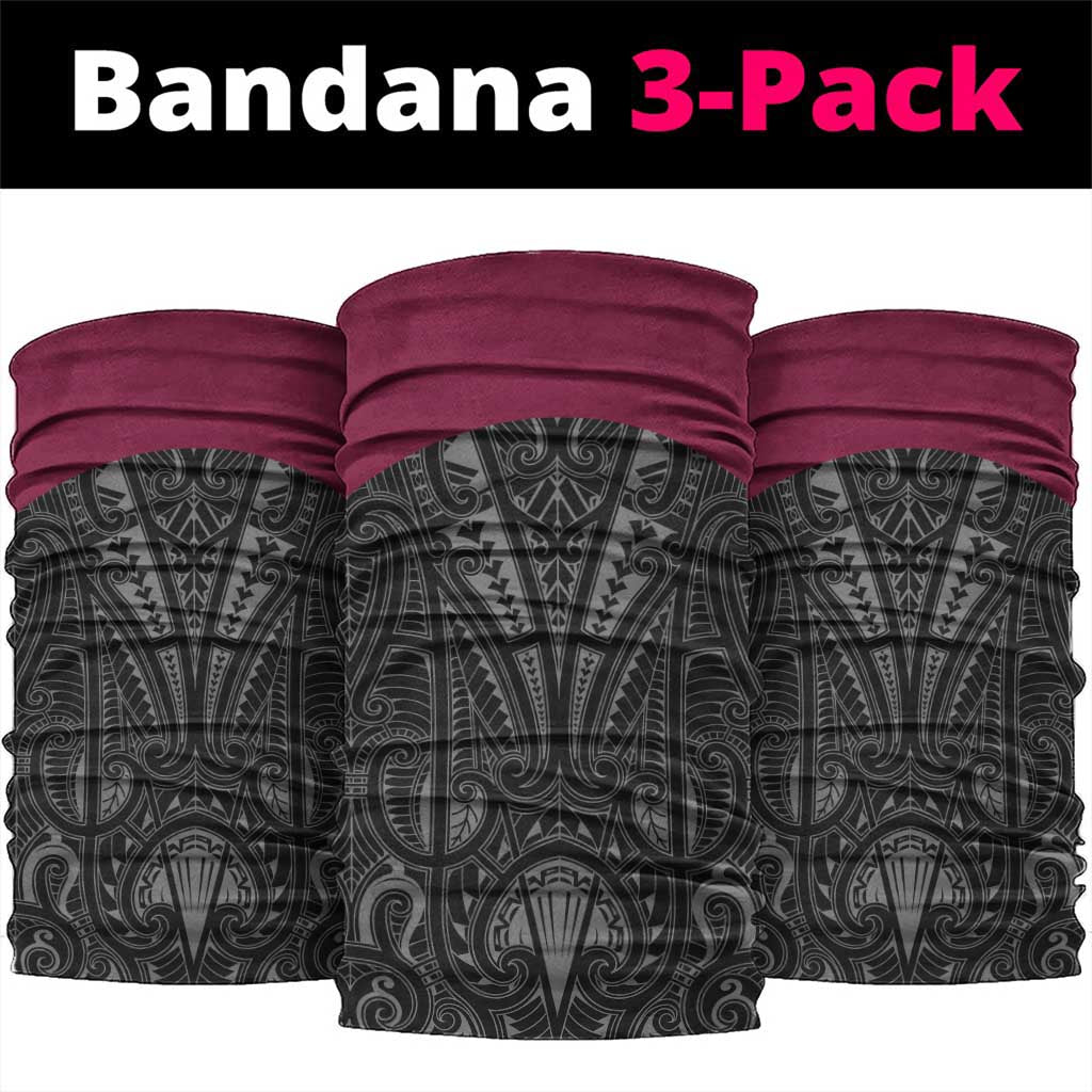 Queensland Maori Rugby Nga Hau e Wha Neck Gaiter Maroon Motif - Aussie Hoodie