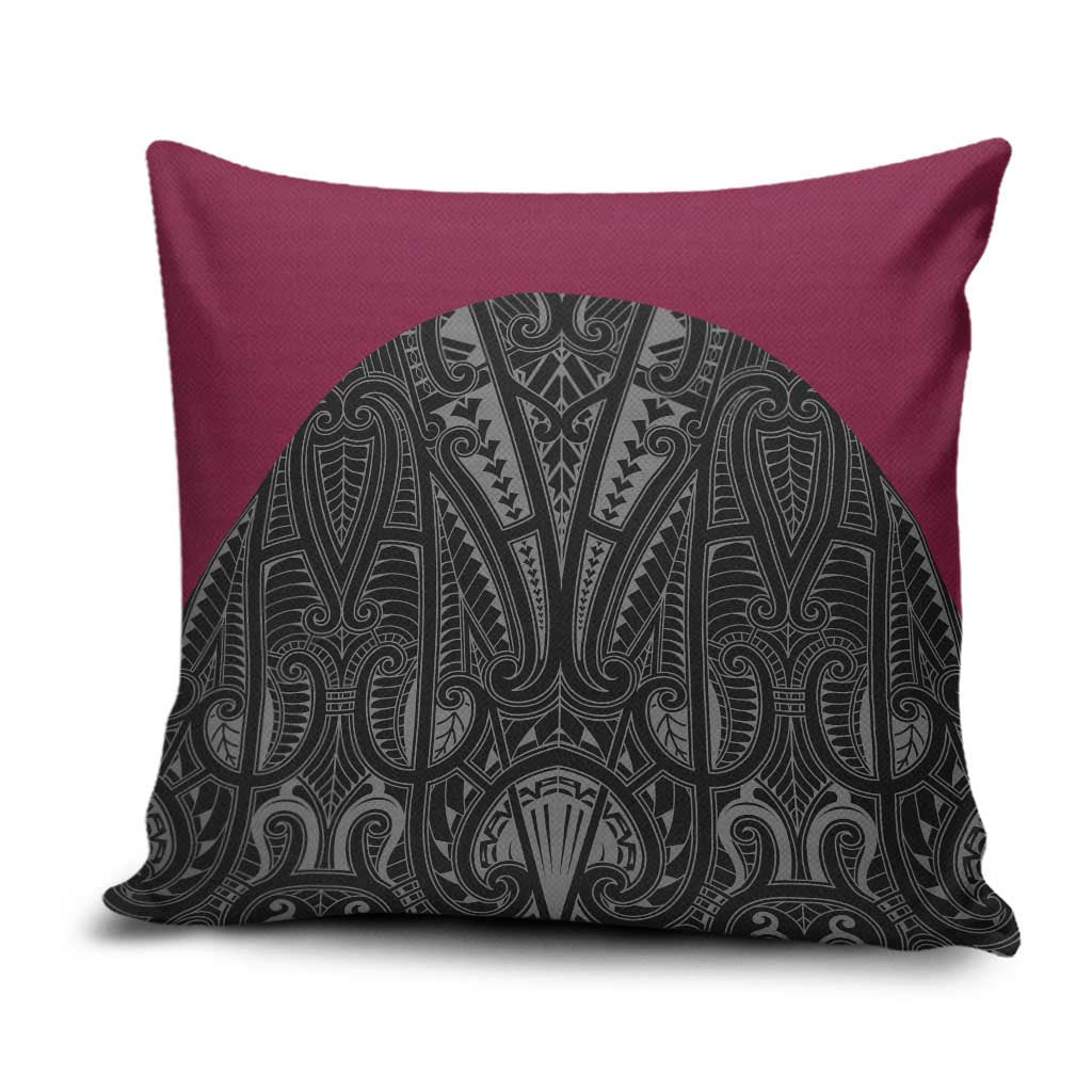 Queensland Maori Rugby Nga Hau e Wha Pillow Cover Maroon Motif - Aussie Hoodie
