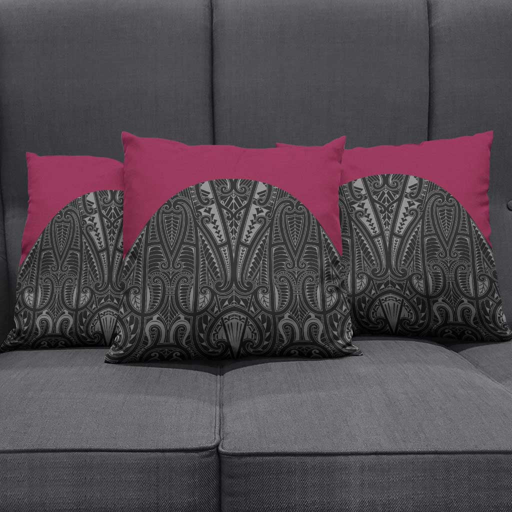 Queensland Maori Rugby Nga Hau e Wha Pillow Cover Maroon Motif - Aussie Hoodie