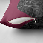 Queensland Maori Rugby Nga Hau e Wha Pillow Cover Maroon Motif - Aussie Hoodie