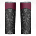 Queensland Maori Rugby Nga Hau e Wha Skinny Tumbler Maroon Motif
