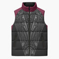 Queensland Maori Rugby Nga Hau e Wha Sleeveless Puffer Jacket Maroon Motif - Aussie Hoodie