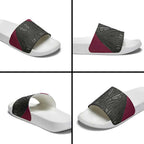 Queensland Maori Rugby Nga Hau e Wha Slide Sandals Maroon Motif - Aussie Hoodie